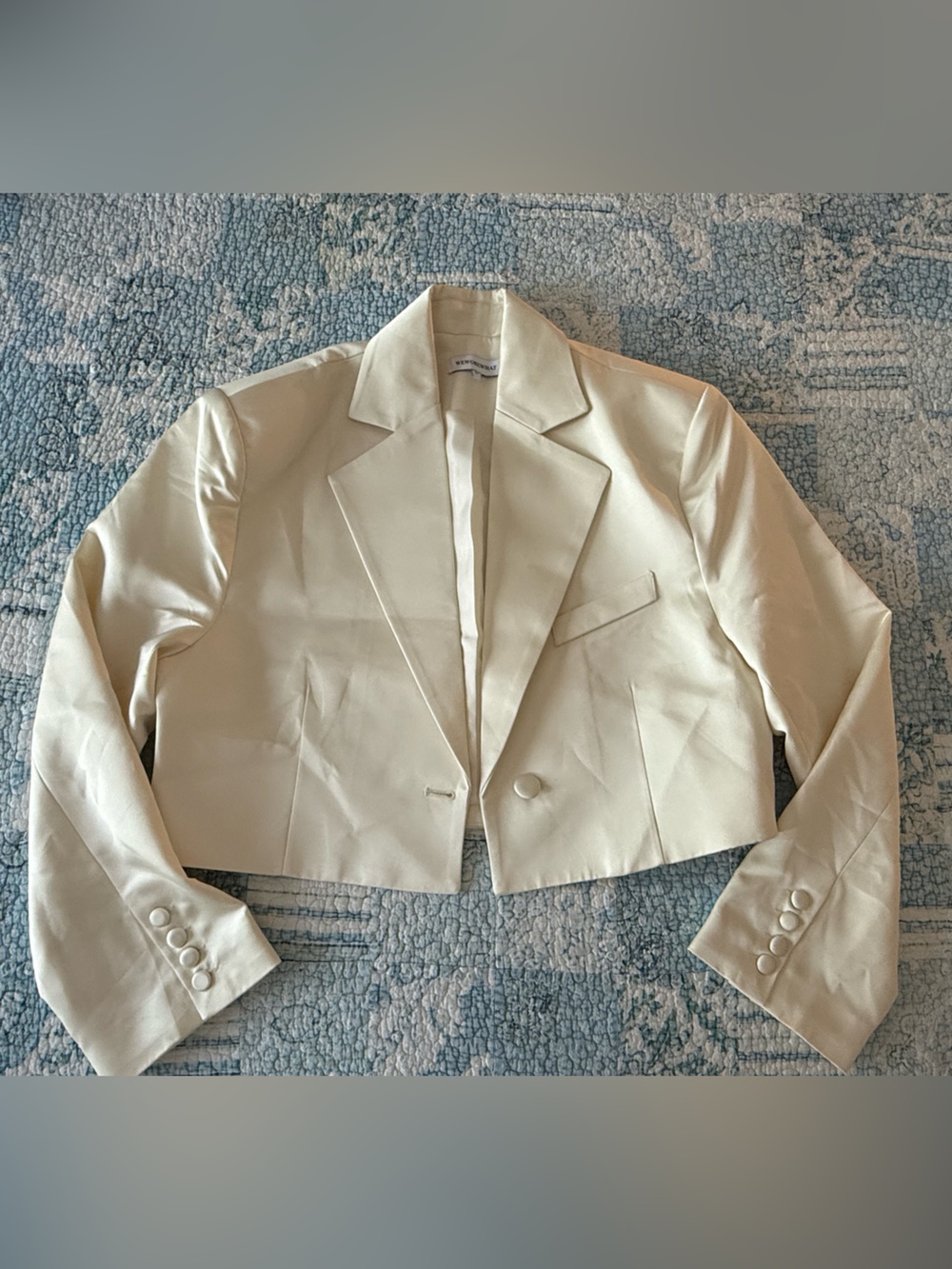 WeWoreWhat l Cropped Blazer bubble skirt set